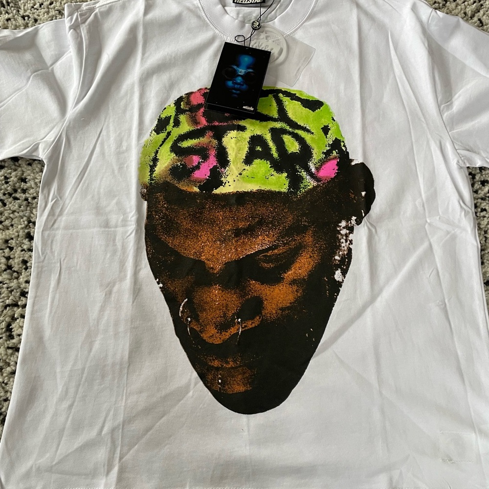 White Graphic Tee with Bold Design
